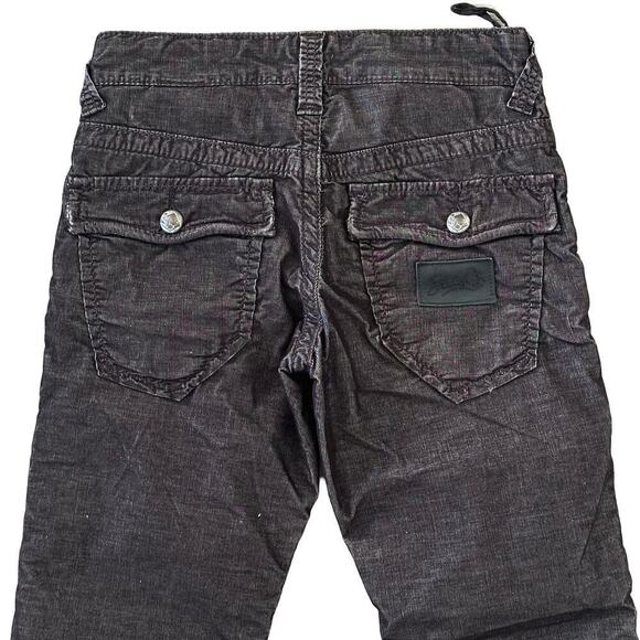 Stitch's Arizona Black Corduroy Button Fly Straight Leg Denim Jeans 28 NWT $219 - Picture 4 of 9